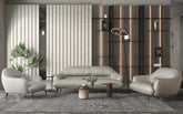 Leonia Taupe Leather Sofa Model LV00940 By ACME Furniture